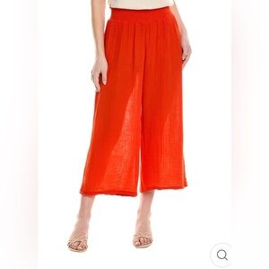 Michael stars red cropped gauze pants xs NWT